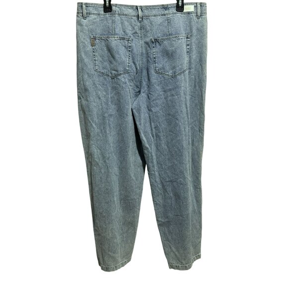 Paige Womens Bella Pleated Trouser Denim Hi Rise  Jeans In Lordyn Sz 34 (40) NEW - Picture 3 of 12